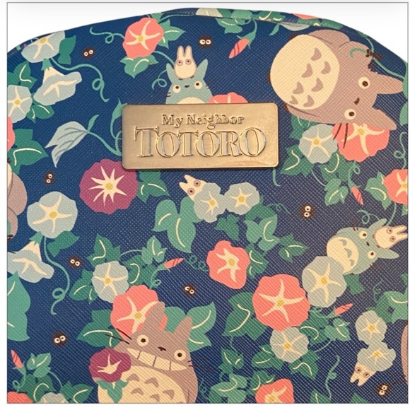 NWT Studio Ghibli My Neighbor Totoro Floral Mini Backpack - Picture 4 of 7